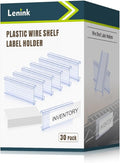 Lenink 30Pcs Wire Shelf Label Holders, Plastic Wire Rack Label Holder, by Lenink