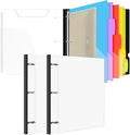 INFUN 1 Inch 3-Ring Telescoping Project Organizer Binder-2PCS, 13 Pocket by INFUN