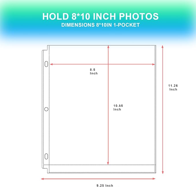 Aegero 50 Pack 8 x 10 Photo Sleeves - Image 2