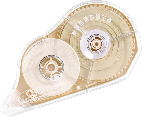 100 Feet Long Cream Correction Tape, Smooth Glide, No Residue, Quick Dry Beige by WISOPTUS