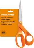 Fiskars 8" Original Orange-Handled Stainless Steel Scissors, Ergonomic and by Unknown