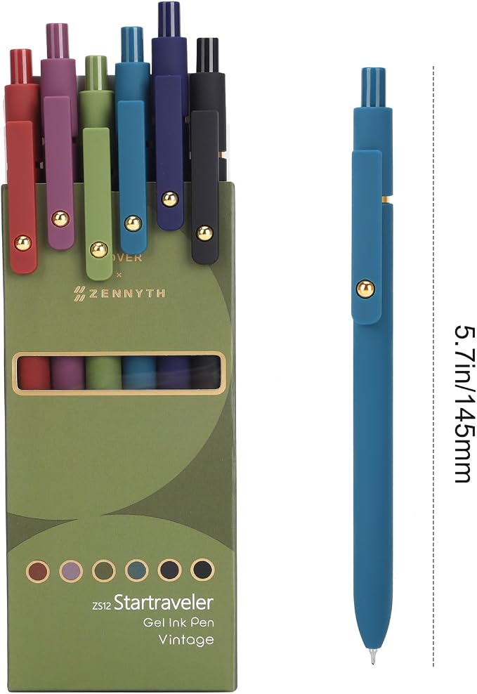 FIOVER Colored Pens, 12 Pack Colorful Gel Pens, Quick-Dry 0.7mm Medium Point - Image 4