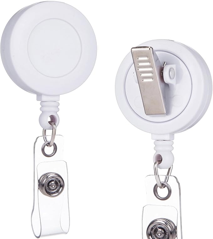 QREEL - 10 Pack - Retractable ID Name Badge Holder Reels by QREEL