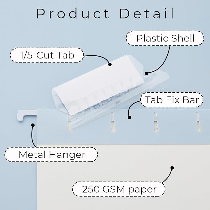 Y YOMA 18 Pack Gradient Hanging File Folders Letter Size Decorative Hanging - Image 5