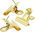 20Pcs Gold Push Pins Metal Push Pin Clips, Pushpin Clip Bulldog Clip by Unlorspy
