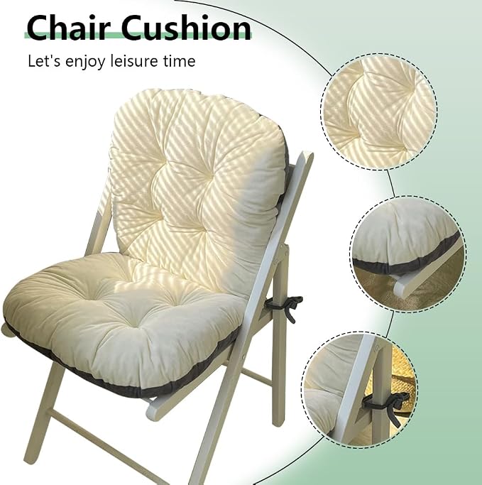 Plush High Back Rocking Chair Cushion Office Chair Cushion Seat Cushion - Image 3