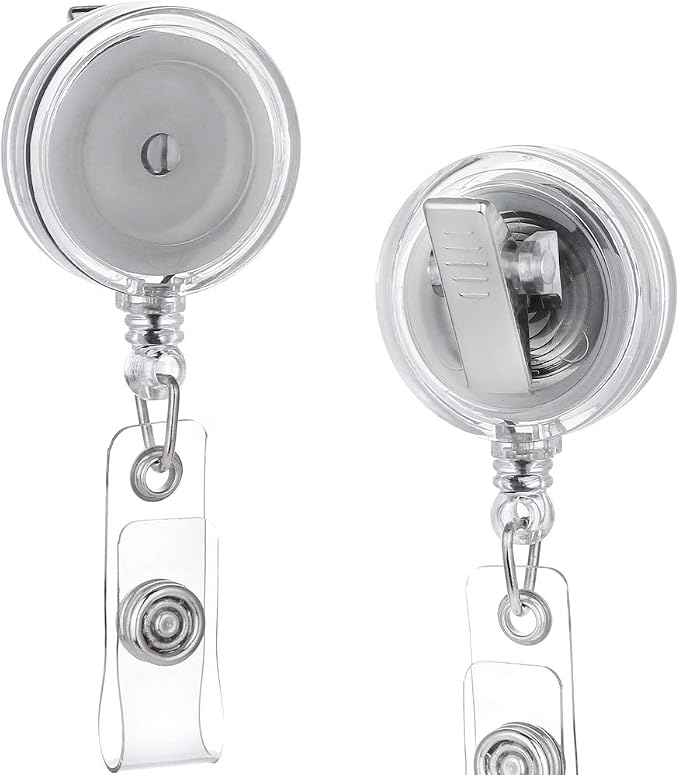 QREEL - 100 Pack - Retractable ID Name Badge Holder Reels by QREEL