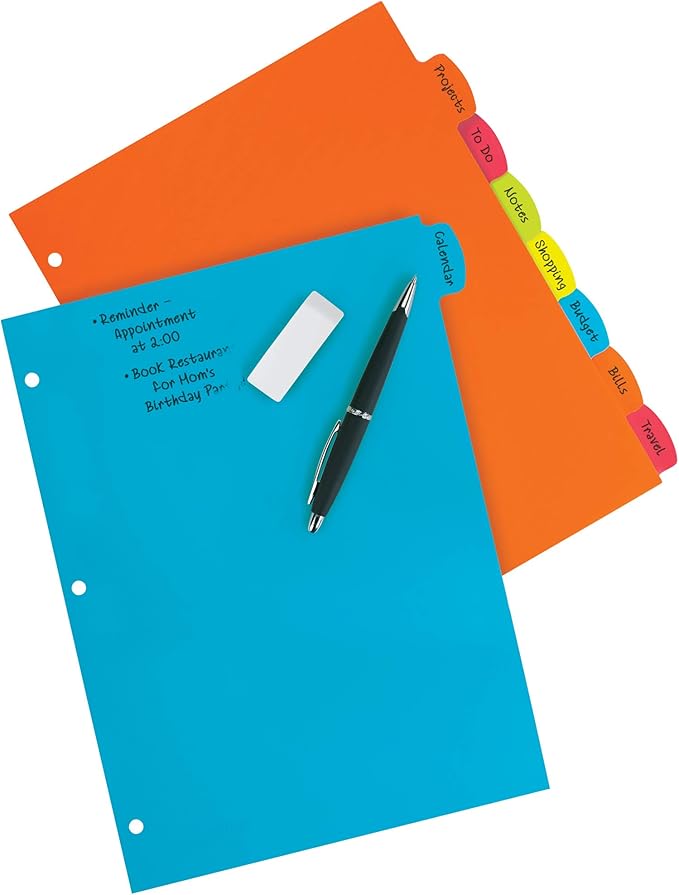 Avery Big Tab Write & Erase Durable Plastic Dividers, 8-Tab Set, 3 Sets - Image 2
