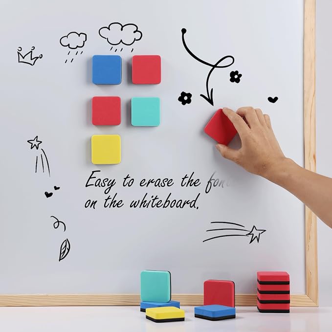 XKDOUS 72 Pack Mini Dry Erase Eraser, Small Magnetic Whiteboard Eraser - Image 5