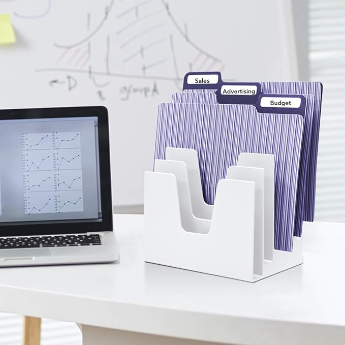 Acrimet 5 Section Incline File Sorter Organizer, Desktop Mail Holder, - Image 2