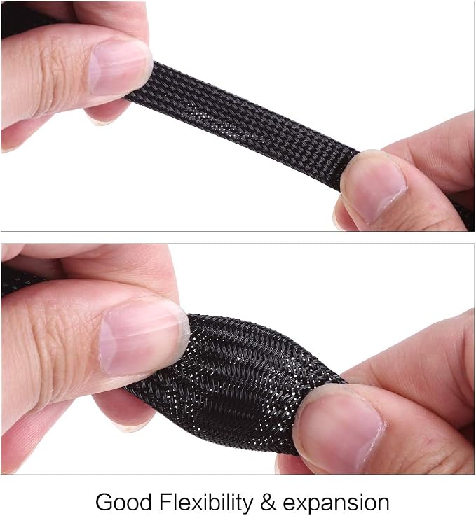 Keco 100ft – 3/4 inch PET Braided Expandable Cable Sleeve – Wire Sleeving - Image 5