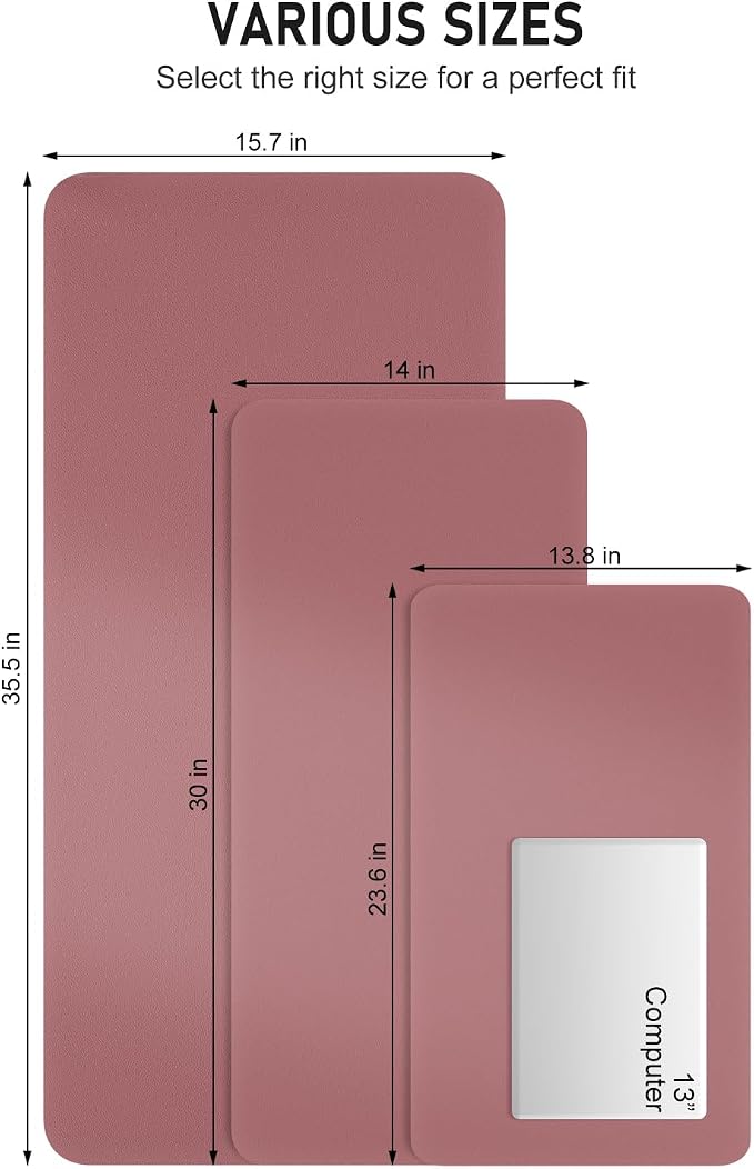 Desk Pad, 35.5" x 17" PU Leather Non-Slip Desk Mat Large Mouse Pad - Image 6