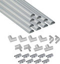 D-Line 157in Cord Cover Kit, Self-Adhesive Wire Hiders, Cable Raceway to Hide by D-LineUSAinc