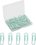 100 Pcs Mint Green Paper Clips, 1.1 Inch Colorful Paperclips | Vinyl Coated by Unknown