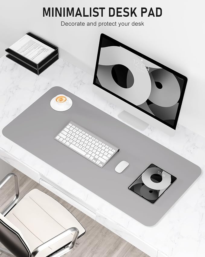 Desk Pad, 35.5" x 17" PU Leather Non-Slip Desk Mat Large Mouse Pad - Image 2