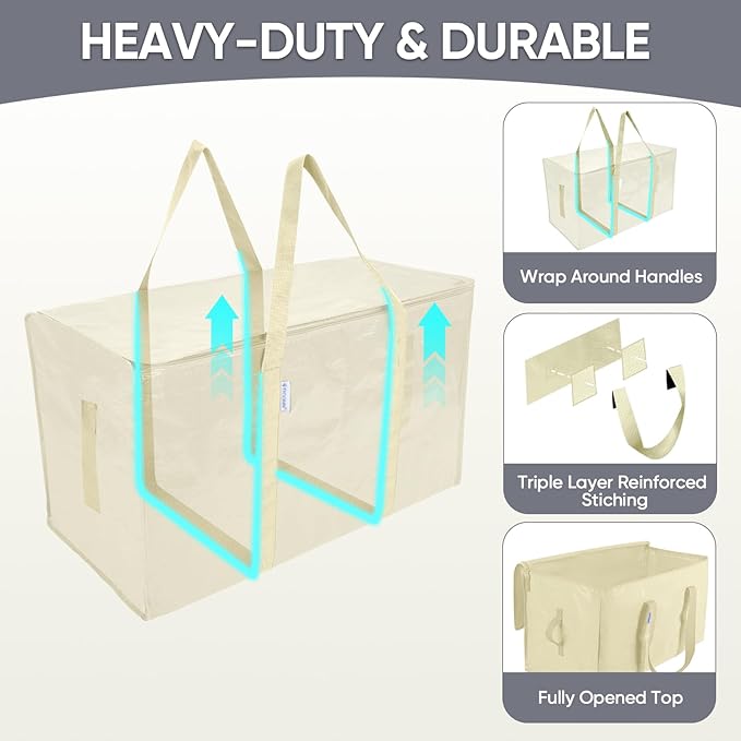TICONN 6 Pack Extra Large Moving Bags Heavy Duty - Image 3