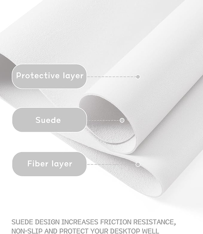 YSAGi Non-Slip Leather Desk Pad, Waterproof Laptop Computer Desk Keyboard Mat - Image 3