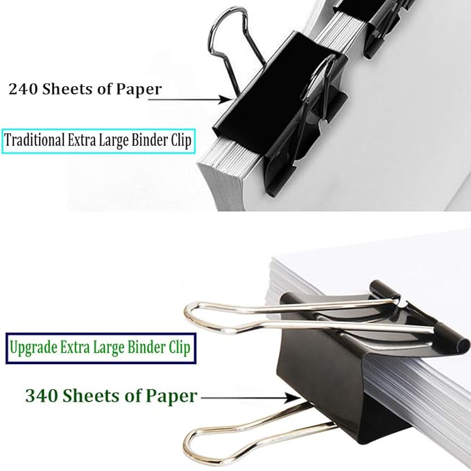 Ufmarine Extra Large Binder Clips 2.4 Inch Length, Jumbo Binder Clips - Image 6
