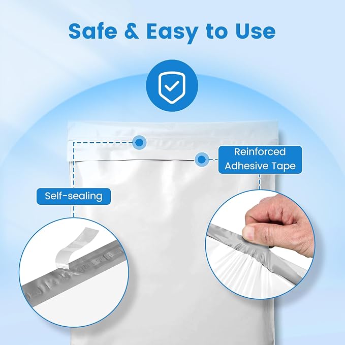 Metronic Poly Mailers 14x19 1000 Pack, Heavy Duty Shipping Bags Bulk Self Seal - Image 3
