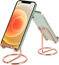 ROPOSY 2 Pack Cell Phone Stand for Desk, Cute Metal Rose Gold Cell Phone Stand by ROPOSY