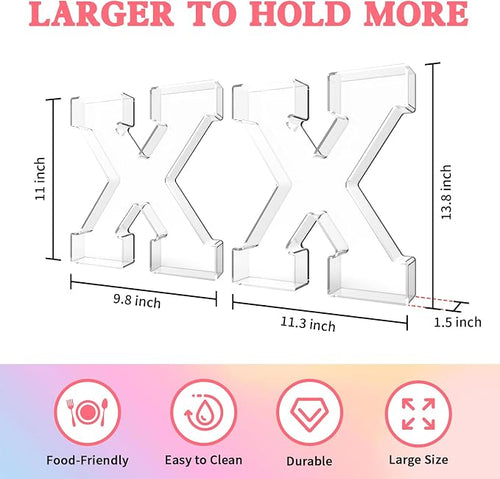 13.8" Acrylic Letter Charcuterie Tray, Charcuterie Letters Fillable Box - Image 2