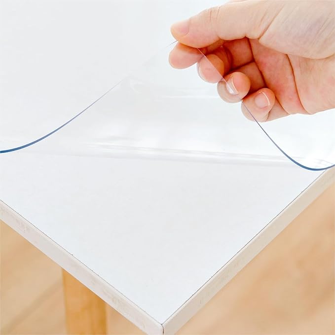 30x46 inch Plastic Table Cover, 1.5mm Thick Vinyl Table Protector, Desk Mat by Eisdroma