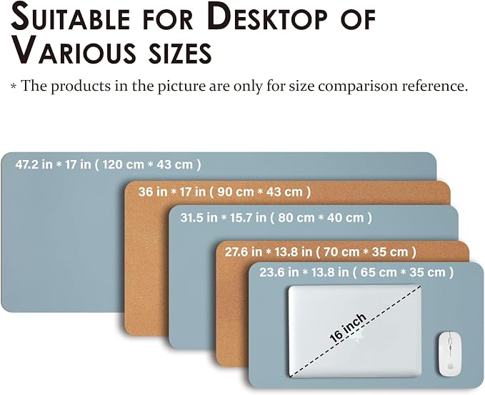Cork Desk Mat - Small Dual-Sided Desk Pad - Image 5