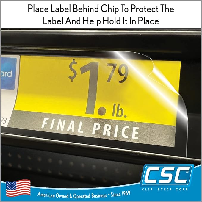 Price/Data Channel Label Holder Chips, 250 Pack, 7.5 Mil Thick, Gondola Shelf - Image 3