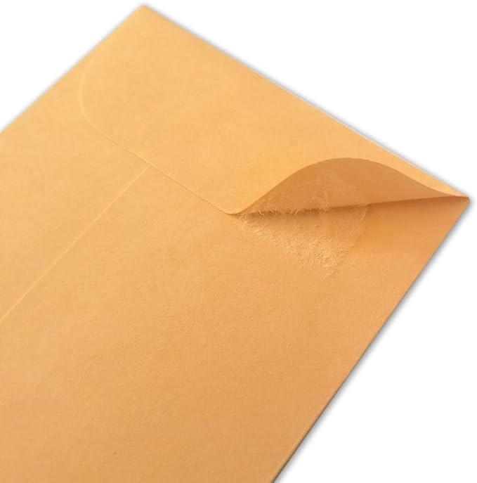 Xxcxpark 500 PCS #7 Coin Envelopes, 3.5 x 6.5 inches Brown Kraft Envelopes - Image 7