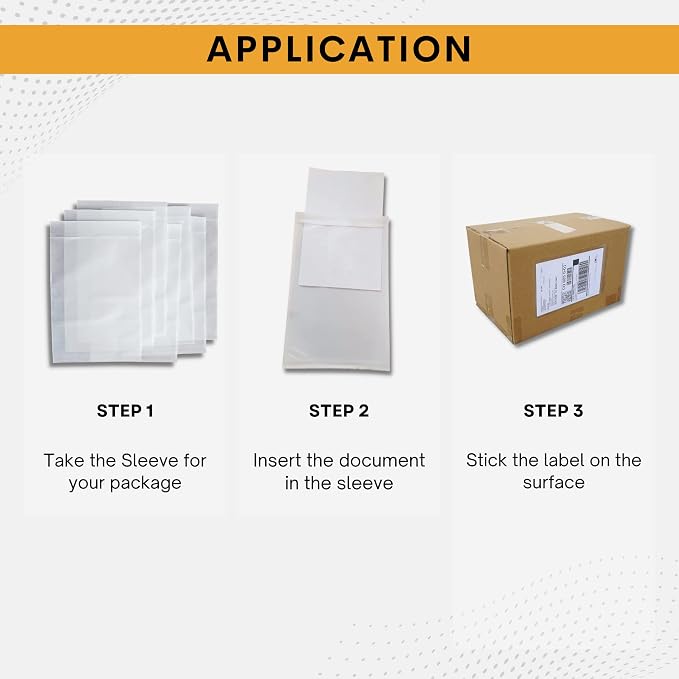 200 Pack 6"x10" Shipping Label Sleeves – Clear Self-Adhesive Packing Slip - Image 2