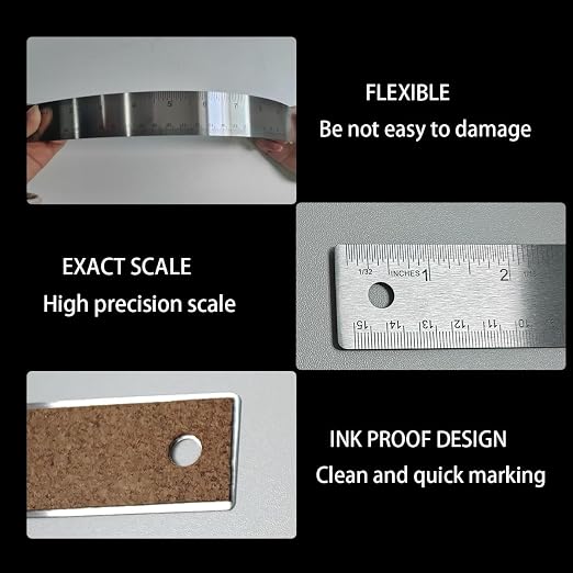 6-Inch Stainless Steel Metal Ruler - Image 4