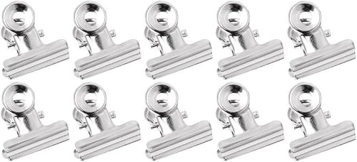 10 Pack 22mm Metal Binder Clips, Small Stainless Steel Bulldog Clamps by Unknown