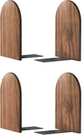 Large Bookend Hold Heavy Books- 7x4x5in 2 Pack Wood Bookends by Luxdecor