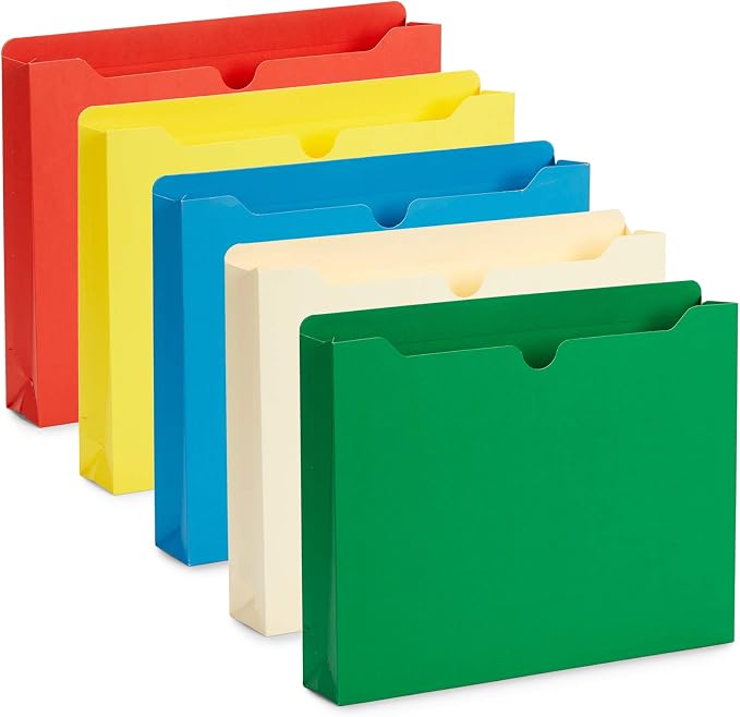 Blue Summit Supplies 2 Inch File Jackets, Expandable Folders, Heavy Duty 2 Inch by BlueSummitSupplies