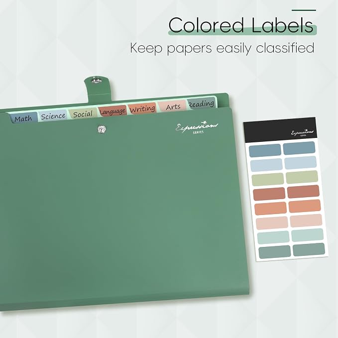 Sooez Elegant Accordion File Organizer, 8 Pocket Expanding File Folders - Image 4