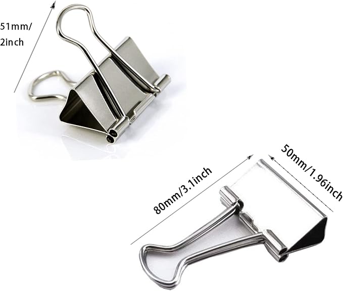 Extra Large Binder Clips 2 Inch, Big Paper Clamps - Image 3