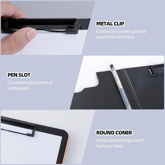 FRETONBA Clipboard Folder, 360 Degree Foldable Binder Clipboards - Image 4