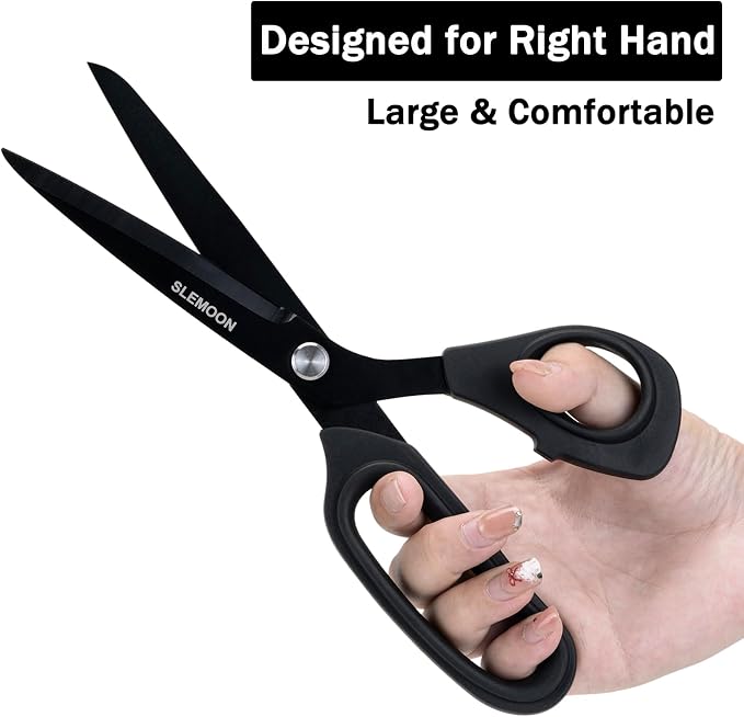 8.5" Scissors All Purpose, Heavy Duty Office Scissor | Sharp Blades and Comfort - Image 2