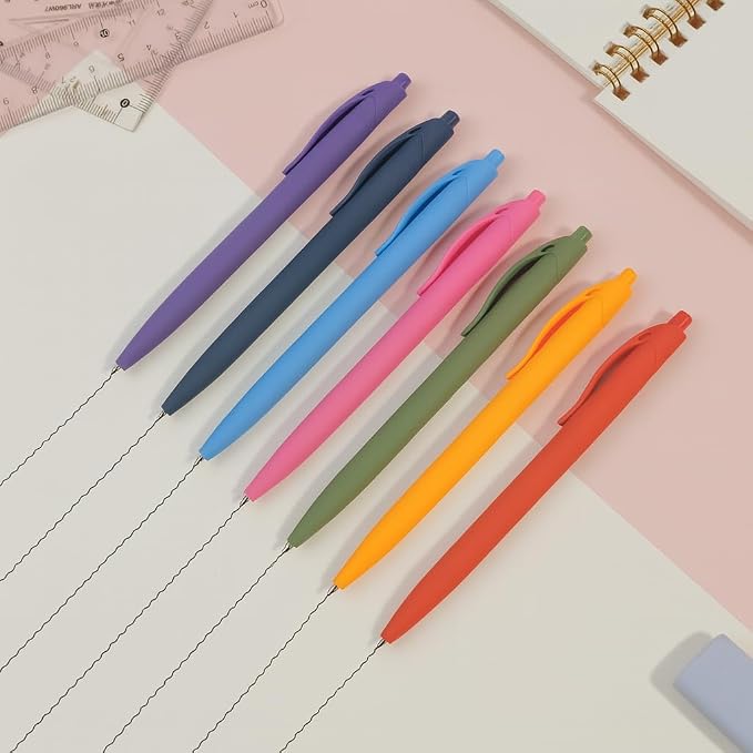 BallPoint Pens, 50 Pack, Bulk Pens, Dark Purple Barrel, Click Pens - Image 5
