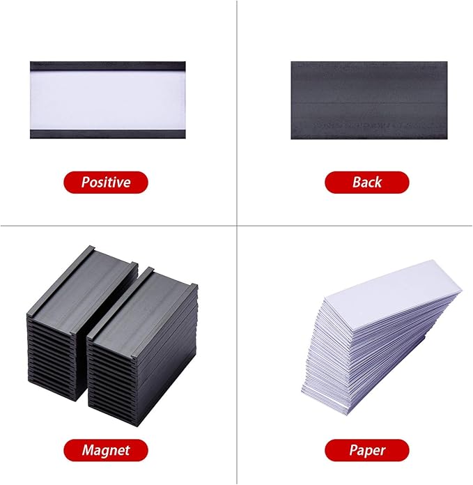 Magnetic Label Holders with Magnets Magnetic Data Card Holders with Clear - Image 5