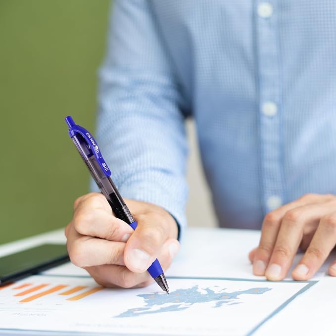 EYEYE G-103 0.5mm Gel Pens, 5 Black 3 Blue 2 Red, Extra Fine Point Pen | - Image 3