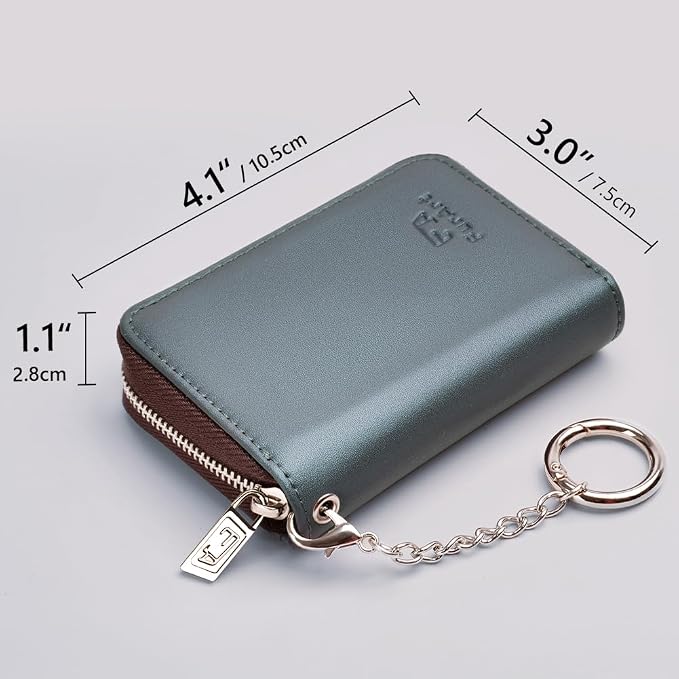 FurArt Zipper Wallet Women, RFID Blocking Credit Card Wallet, Business Card - Image 6