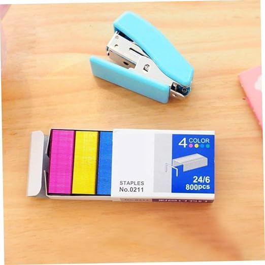 800Pcs Mini Color Staples DIY Shop Stapler Refills Standard Book Staples Mini - Image 5