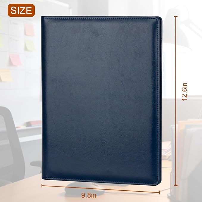 Padfolio Portfolio Binder, Faux Leather Folder, Resume Interview Legal Document - Image 4