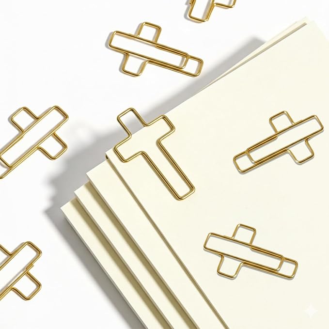 240 Pcs Cross Paper Clips, 1.34 x 0.8 Inch Multicolor Metal Bookmark Clips - Image 7