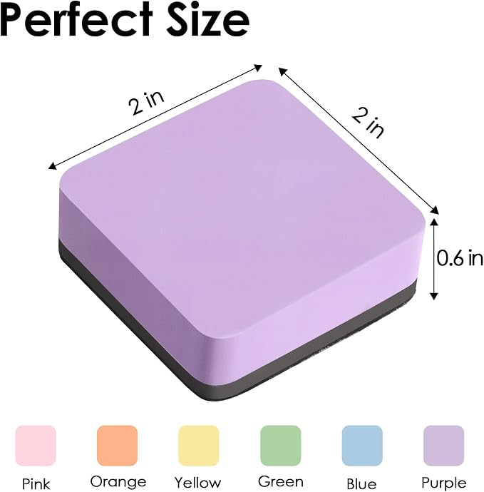 MaxGear Magnetic Dry Erase Erasers, 24 Pack Whiteboard Eraser Macaron Color | - Image 5