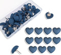 28pcs Decorative Heart Push Pins Dark Blue Thumbtacks Thumb Tacks by Aoxsie