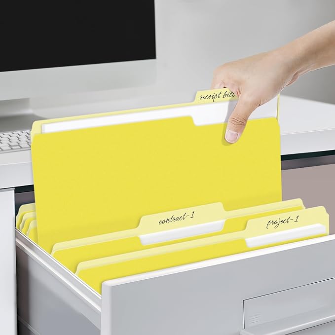 SUNEE File Folders, 30 Pack Manilla Folders 8.5 x 11, Colored File Folders Home - Image 6