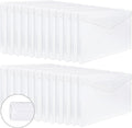 EOOUT 24pcs Plastic Envelope Folders Clear Envelopes, Expandable Folders by EOOUT