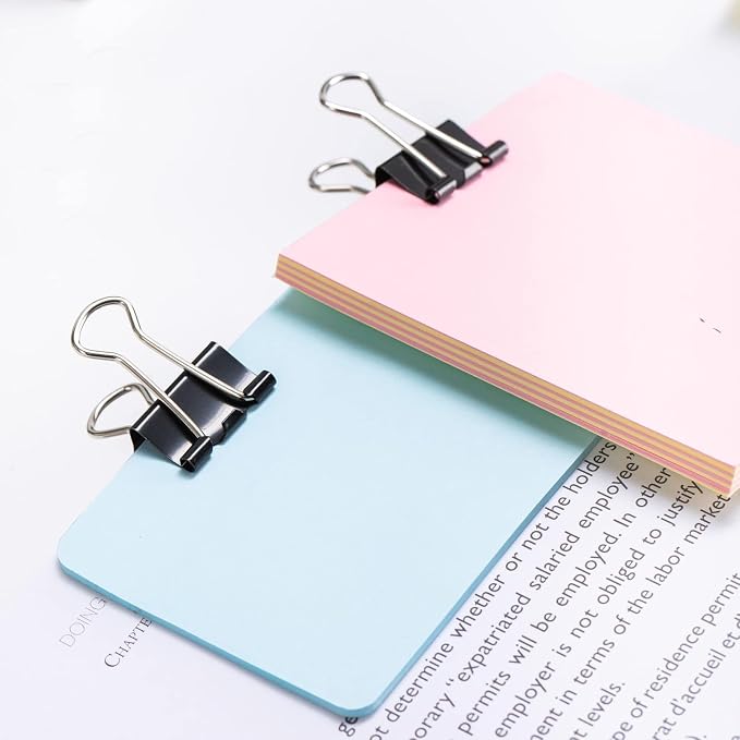 Amazon Basics Sturdy Binder Clips, Office Supplies, Medium 1.25 in, Document - Image 9